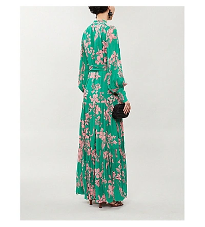 罗达 分层 花的-打印 薄纱 袍