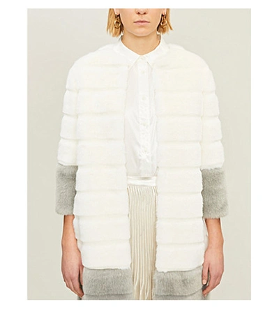 Ted Baker Argenta Faux-fur Coat In Ivory | ModeSens