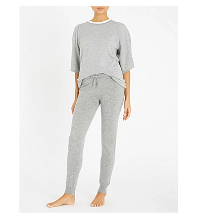 Shop Johnstons Round-neck Cashmere Jumper In Light Grey