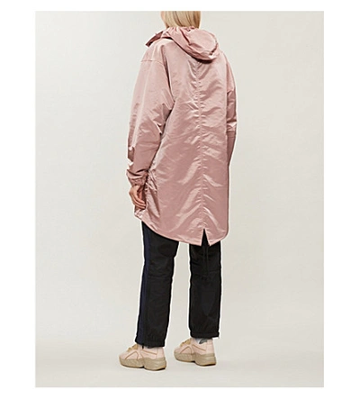 Shop Acne Studios Osborn Hooded Shell Jacket In Dusty Pink