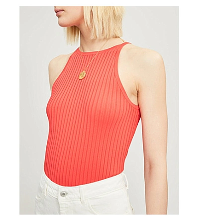 Shop Ted Baker Myshil Knitted Jersey Top In Red