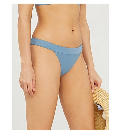 Shop Ted Baker Clasp-front Triangle Bikini Top In Lt-blue