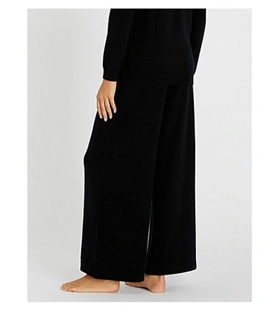 Shop Johnstons Relaxed-fit Cashmere Culottes In Black