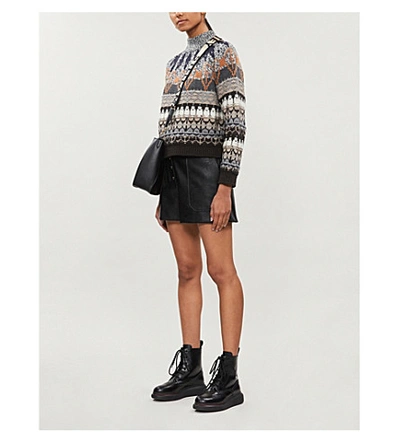 Shop Stella Mccartney High-rise Faux-leather Shorts In Black