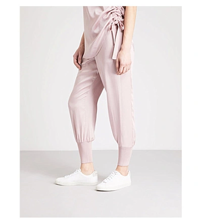 Shop Ted Baker Ted Says Relax Aibrey Relaxed-fit Satin Jogging Bottoms In Dusky Pink