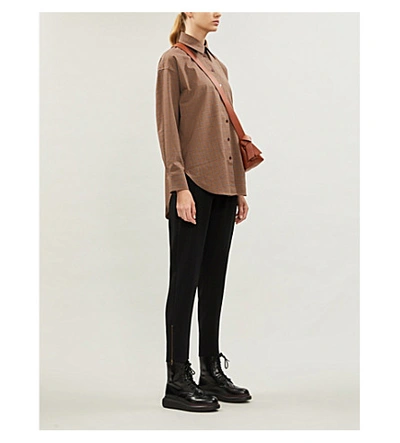 Shop Stella Mccartney Tamara Elasticated-waist Stretch-crepe Trousers In Black