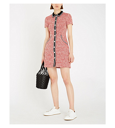 tweed dress red