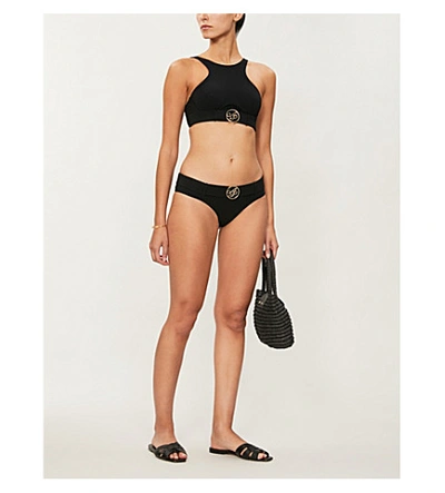 Shop Agent Provocateur Laurella Low-back Bikini Top In Black