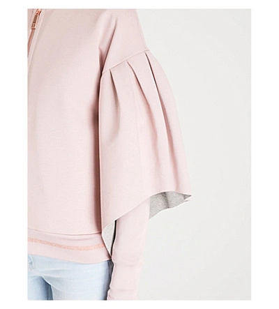 Shop Ted Baker Kimono-sleeves Bomber Jacket In Dusky Pink