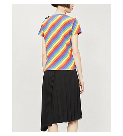 Shop Balenciaga Multi-coloured Cotton-jersey T-shirt In Rainbow