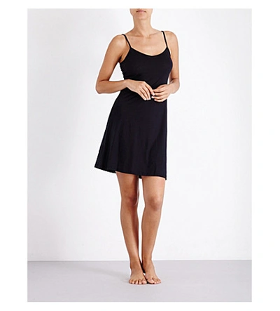Shop Hanro Womens Black Ultra-light Body Dress L