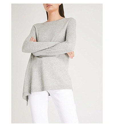 Shop Ted Baker Asymmetric Wool-blend Jumper In Grey