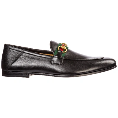 Shop Gucci Men's Leather Loafers Moccasins In Black