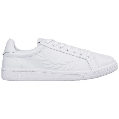 Shop Fred Perry Men's Shoes Leather Trainers Sneakers Laurel In White