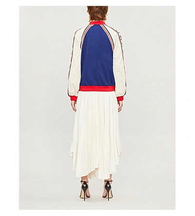 Shop Gucci Cherry-patch Jersey Jacket In Multi