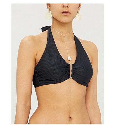 Shop Heidi Klein Women's Black D-g –bar Bikini Top