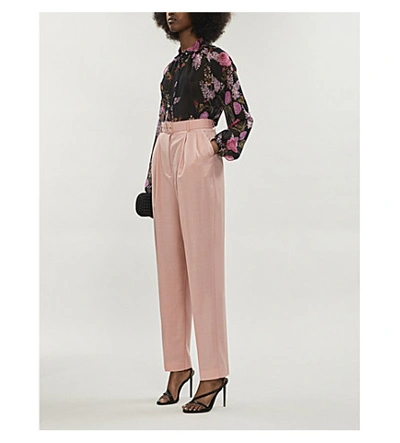 Shop Giambattista Valli Floral-print Silk Blouse In Black Ramage