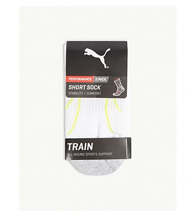 Shop Puma Train Trainer Socks Pack Of Two In White
