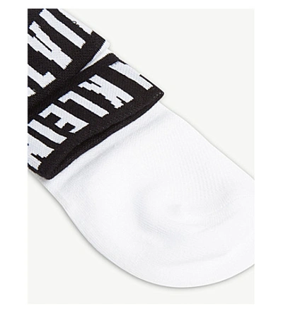 Shop Calvin Klein Women's White Icon Logo Socks
