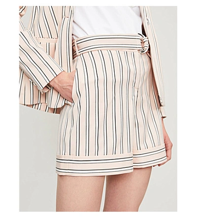 Shop Ted Baker Betiias Striped Tailored Woven Shorts In Lt-pink