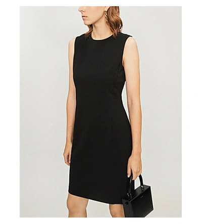 Shop Theory Sleeveless Crepe Bodycon Mini Dress In Black