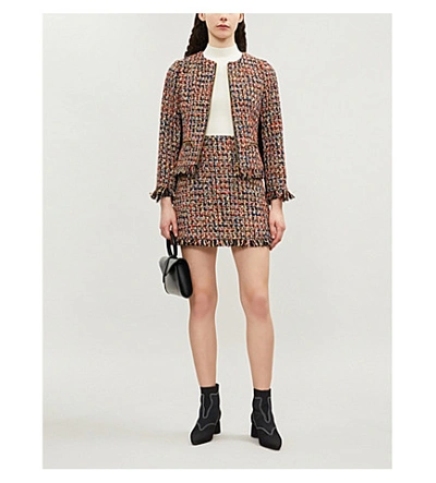 Shop Ted Baker Lorella Bouclé Tweed Jacket In Black