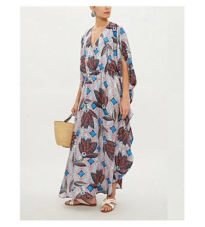 Shop Melissa Odabash Nicola Satin Maxi Dress In Boho