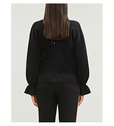 Shop Ted Baker Amillia Drawstring Knitted Bomber Jacket In Black