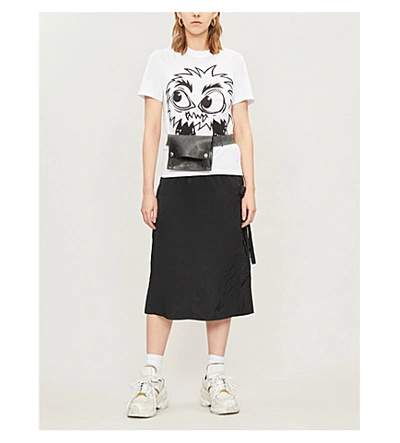 Shop Mcq By Alexander Mcqueen Monster-print Cotton-jersey T-shirt In White