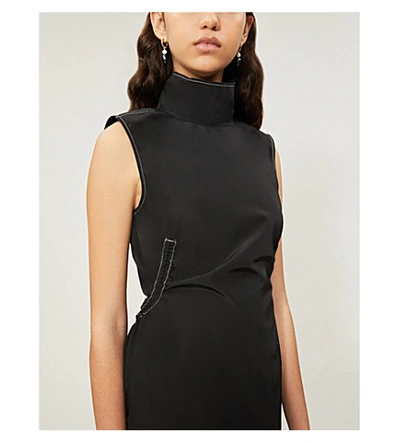 Shop Camilla And Marc Celia Sleeveless Woven Midi Dress In Black