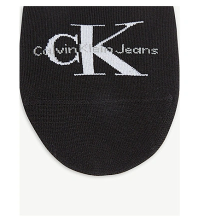 Shop Calvin Klein Womens Black Logo Cotton-blend Liners