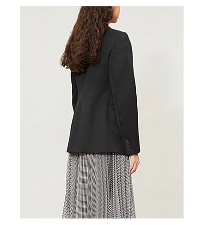 Rhea Single breasted Wool blend Blazer In Black