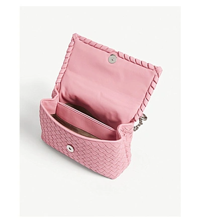 Shop Bottega Veneta Olimpia Shoulder Bag In Pink/silver