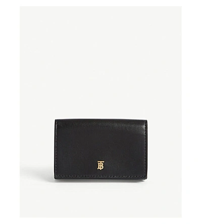 Shop Burberry Lark Leather Wallet In Black