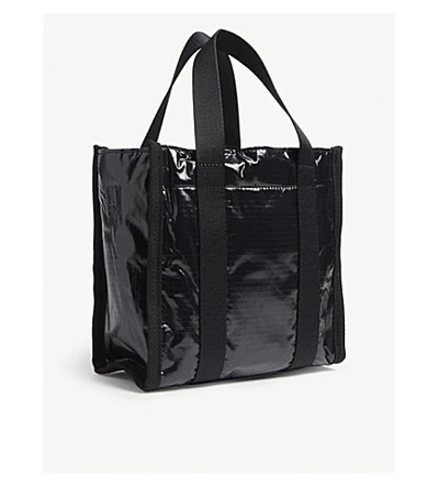 Shop Marc Jacobs Ripstop Mini Glossy Tote In Black