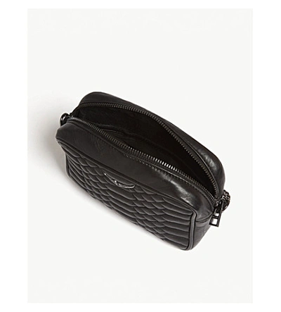 Shop Zadig & Voltaire Boxy Quilted Leather Cross-body Bag In Noir