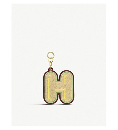 Shop Chaos Initial H Chenille Luggage Tag In Champaigne