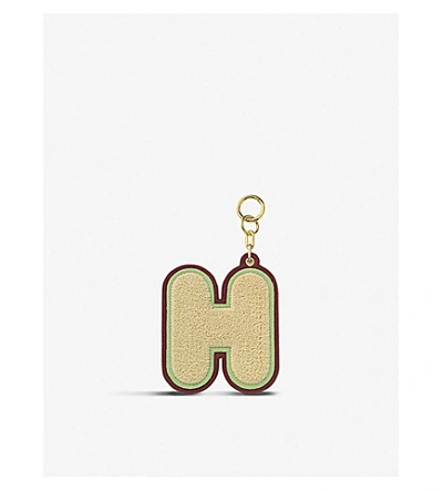 Shop Chaos Initial H Chenille Luggage Tag In Champaigne