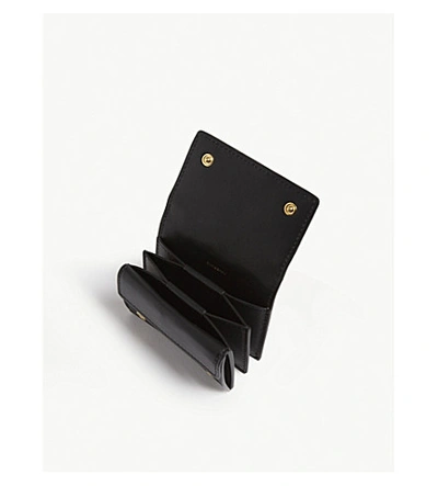 Shop Burberry Monogram Leather Card Holder In Black
