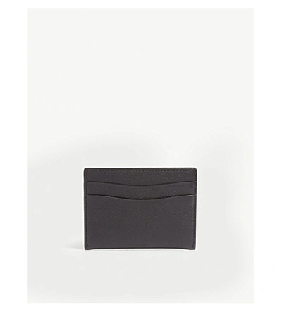 Shop Burberry Logo Leather Card Holder In Black