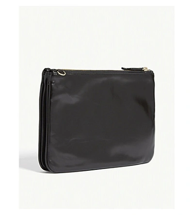Shop Sandro Addict Leather Shoulder Bag In Black