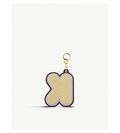 Shop Chaos Initial K Chenille Luggage Tag In Champaigne