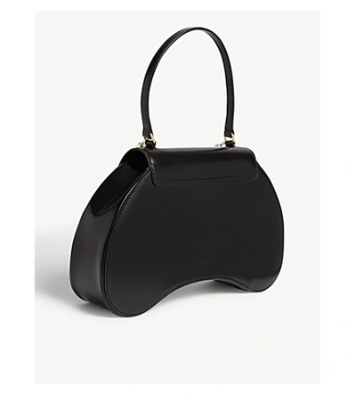 Shop Simone Rocha Bean Leather Cross-body Bag In Black Pearl
