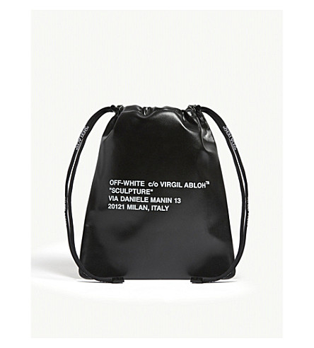 off white string bag