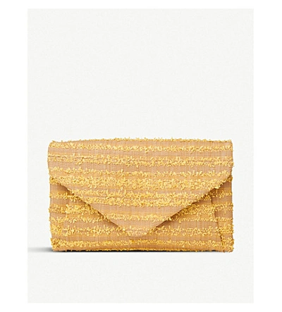 Shop Lk Bennett Lorna Raffia Envelope Clutch Bag In Yel-yellow