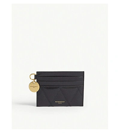 Shop Givenchy Quilted Leather Card Holder In Black