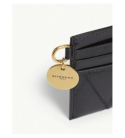 Shop Givenchy Quilted Leather Card Holder In Black