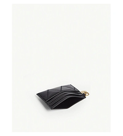 Shop Givenchy Quilted Leather Card Holder In Black