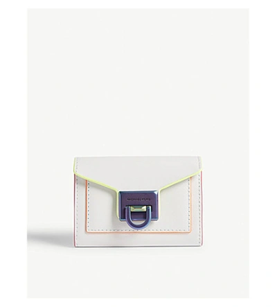 Michael Michael Kors Manhattan Leather Wallet In Optic White | ModeSens