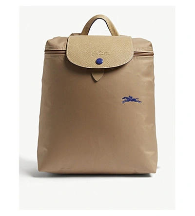 Shop Longchamp Le Pliage Club Backpack In Beige